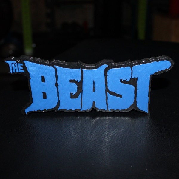 Beast 3D printed Comic Logo Art