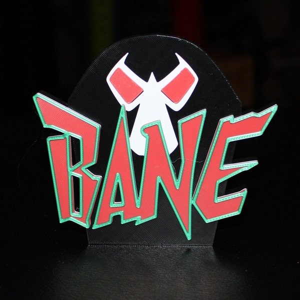 Bane 3D printed Comic Logo Art