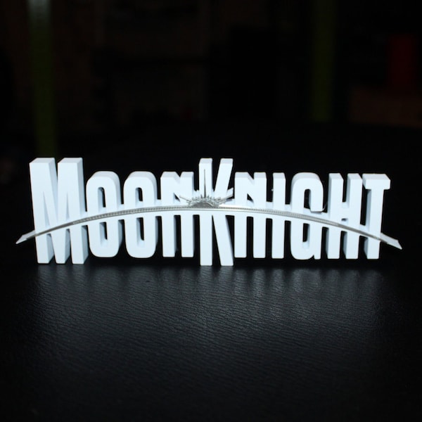 Moon Knight 3D printed Comic Logo Art