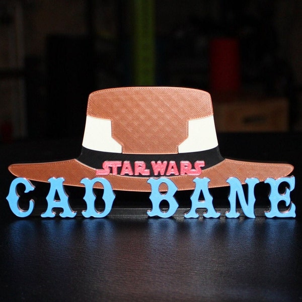 Cad Bane 3D gedrucktes Logo Art