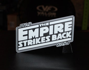 Star Wars The Empire Strikes Back 3D printed Logo Art