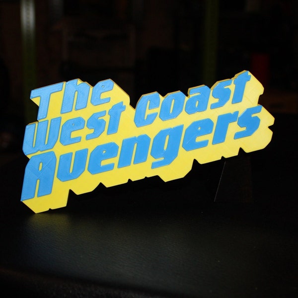 West Coast Avengers 3D printed Comic Logo Art