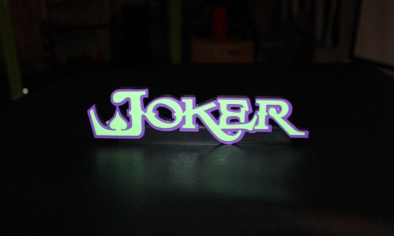 Joker 3D Printed Comic Logo Art - Etsy