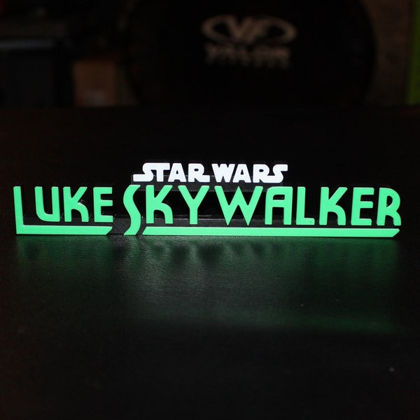 Luke Skywalker 3D printed Comic Logo Art