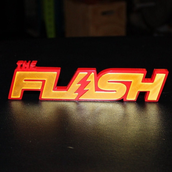 Flash 3D printed Comic Logo Art