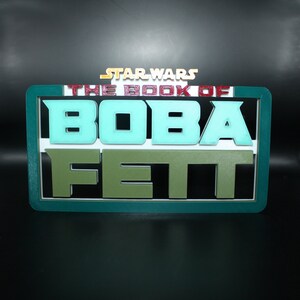 Boba Fett 3D printed Comic Logo Art