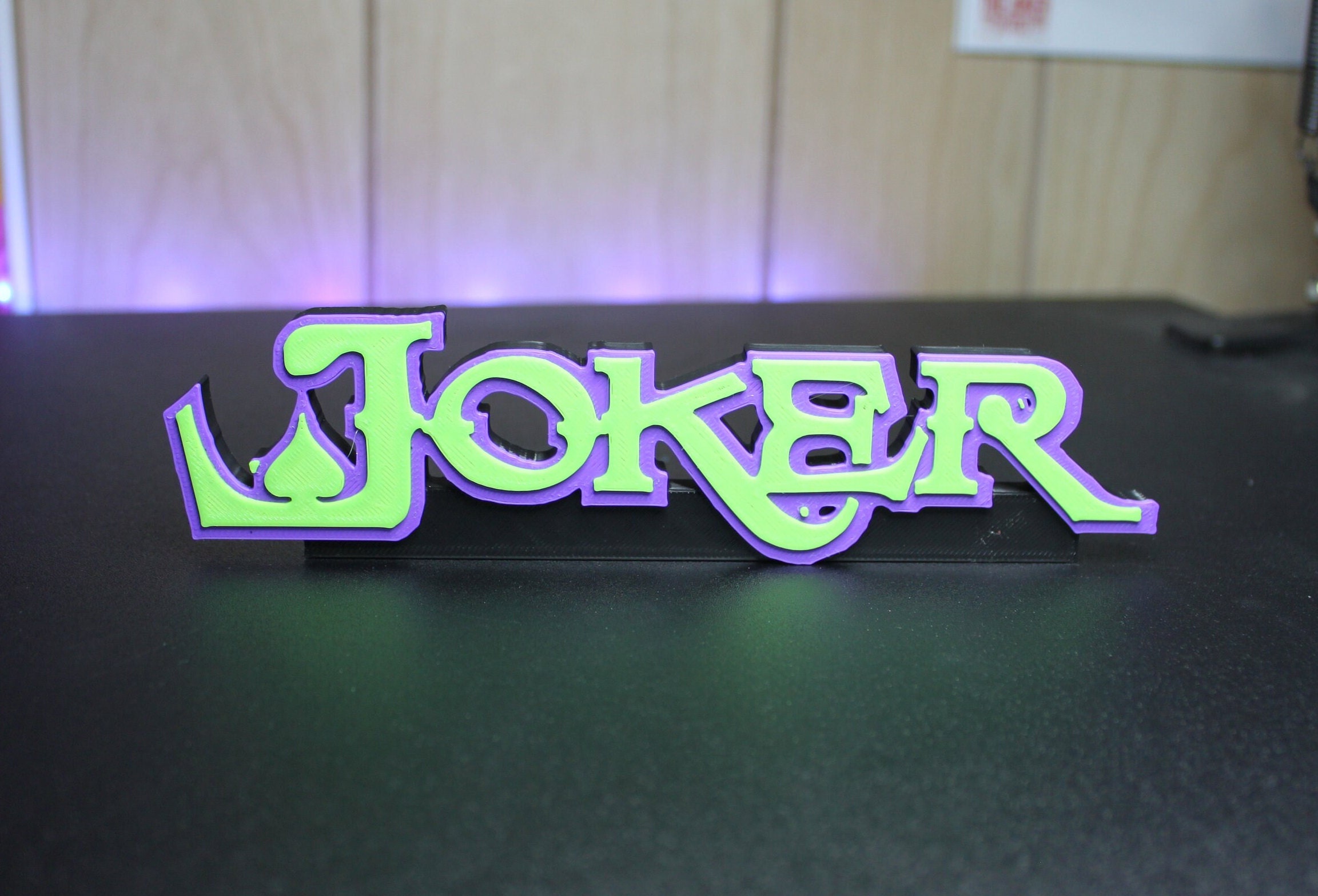 Joker 3D Printed Comic Logo Art - Etsy