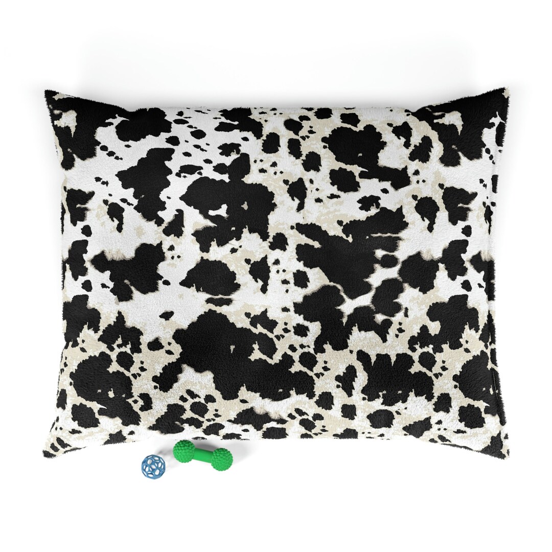 Cow Print Pet Bed Dog Bed Cow Print Dog Accessories Cat - Etsy