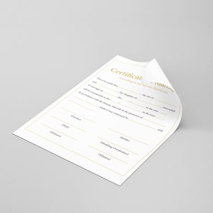 Islamische Hochzeitsurkunde, Muslimische Heiratsurkunde, Bearbeitbar, Printable, Sofort Download, Minimale Muslimische Heiratsurkunde