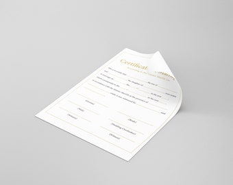 Islamic Wedding Certificate, Muslim Marriage Certificate, Editable, Printable, Instant Download, Minimal Muslim Wedding Certificate