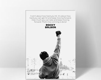 Rocky Balboa Motivational Quote Print | Sylvester Stallone Wall Art (Digital Download)