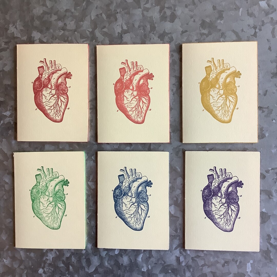 Abbott - Rainbow Hearts Mini Note Cards. 50 Pieces