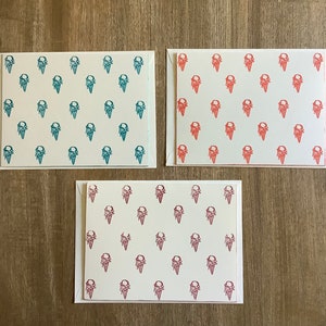 Ice Cream Notecard Set of 6, Set White Notecards with White Envelopes image 6