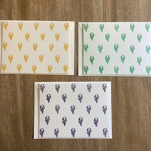 Ice Cream Notecard Set of 6, Set White Notecards with White Envelopes image 7