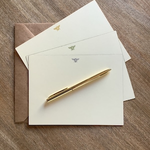Honeybee Notecard Set of 12, Bee Notecards