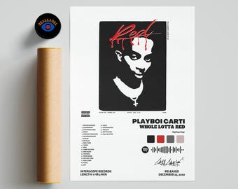 Whole Lotta Red / Playboi Carti / アルバムトラックリストポスター