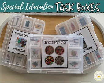 Special Education Task Boxes Life Skills Vocational Skills - Etsy