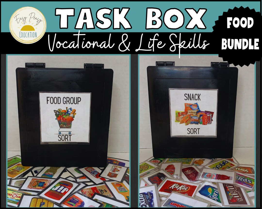 Vocational Task Boxes for Special Education Life Skills Work Boxes