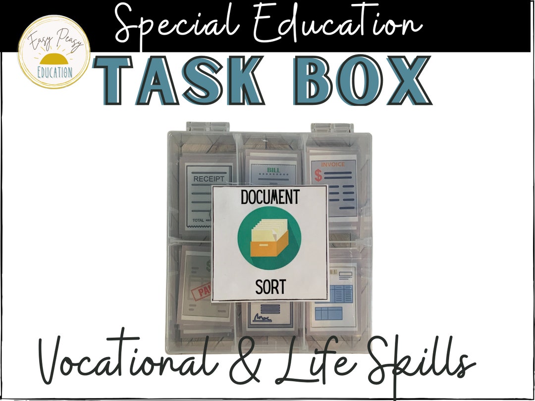 Special Education Task Box DIY Task Box Autism Task Box - Etsy