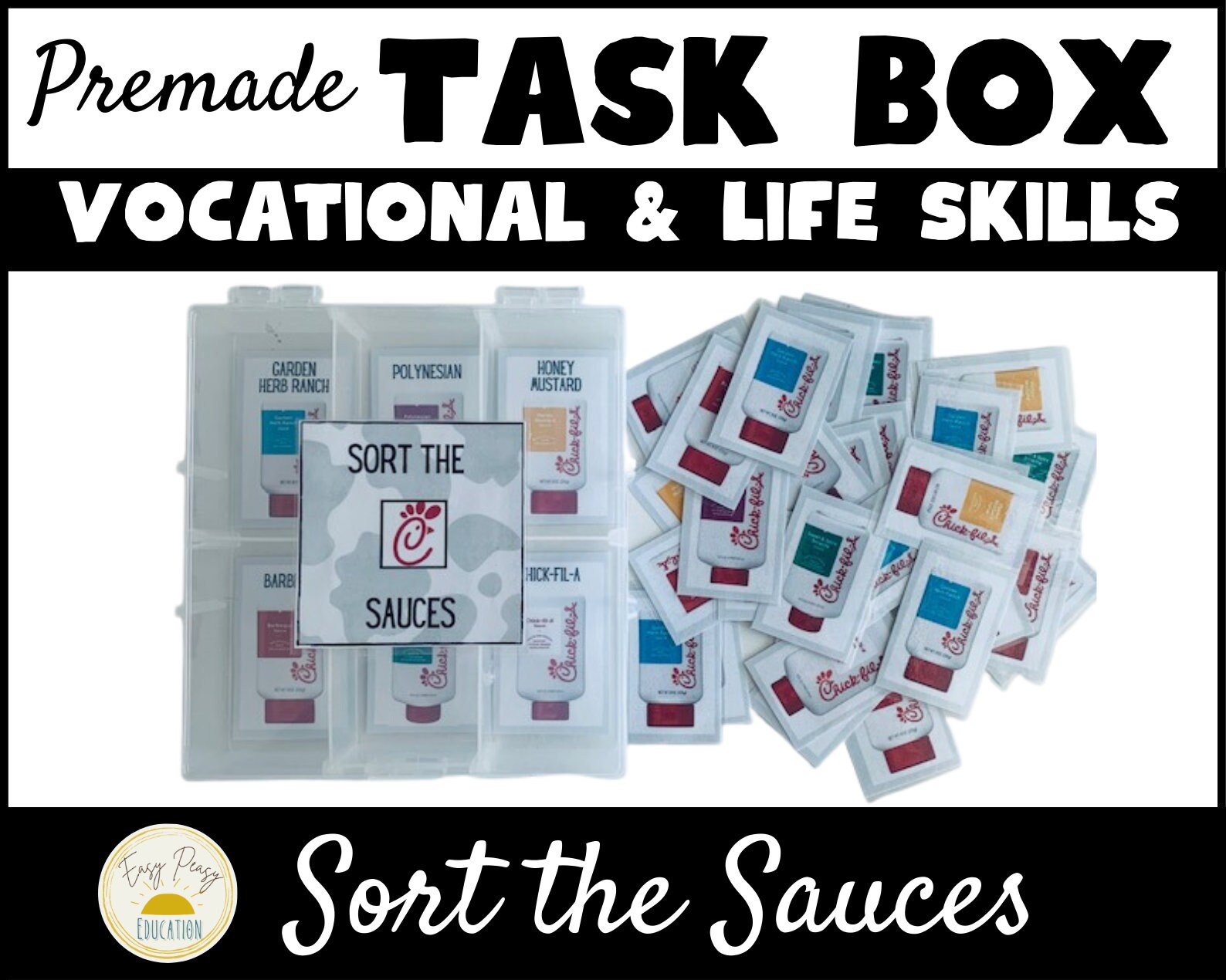 Premade Task Box Life Skills Activity Special Education Task Box Job ...