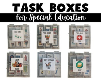 Task Boxes for Special Education | Activities for Autism | Life Skills learning activities | Independent learning tasks  | ABA therapy