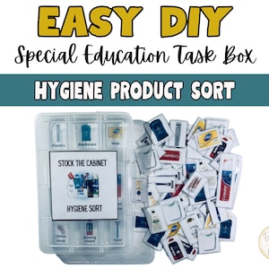 Special Education Task Box | Vocational Skills | Life Skills | Sorting | Hygiene Products | Autism Task Box | ABA therapy | Work box