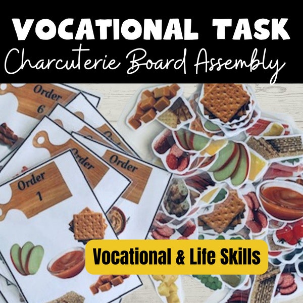 Life Skills and Vocational Task | Assemble the Charcuterie Board | Following Visual Instructions  | Special Education  | Job Skills