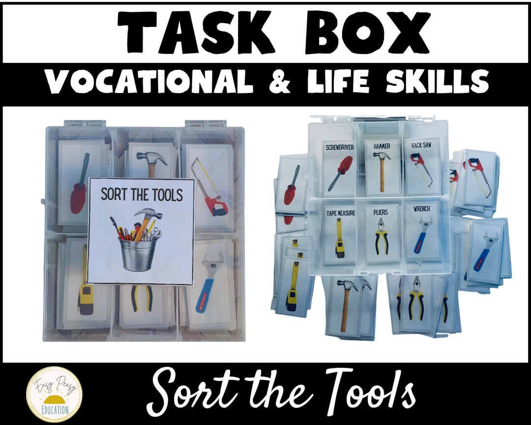 Functional Life Skills Task Boxes {special education} 53 task boxes
