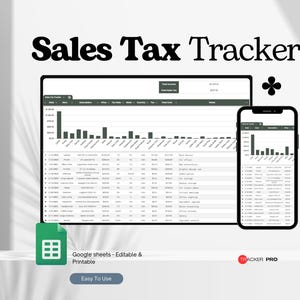 Sales Tax Tracker Spreadsheet Template, Sales Log Small Business Tax Excel Template, Accounting Template, Tax Spreadsheet Taxes Google Sheet