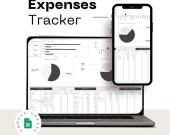 Expenses Tracker Google Sheets Template, Spending Tracker, Small Business Expense Log, Travel Expense Tracker Spreadsheet Template, Tax Prep