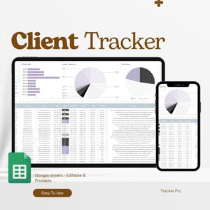 Client Tracker Google Sheets Template | Client Management Spreadsheet Tracker | Small Business Spreadsheet Template | Business Planner List