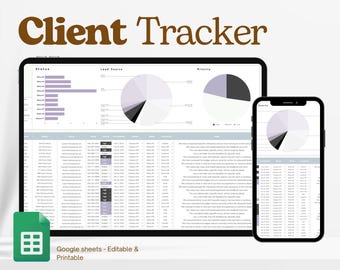 Client Tracker Google Sheets Template | Client Management Spreadsheet Tracker | Small Business Spreadsheet Template | Business Planner List