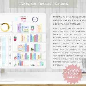 Reading Book Tracker, Book Tracker Template, Track Your Reading, Reading Log, Book Journal, Google Sheets and Excel Spreadsheet 2024 image 2