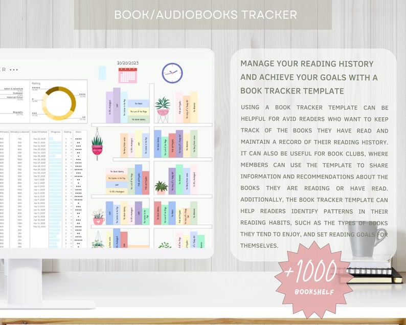 Reading Book Tracker, Book Tracker Template, Track Your Reading, Reading Log, Book Journal, Google Sheets and Excel Spreadsheet 2024 image 2