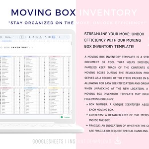 Home Moving Planner, 2023 House Move Tracker Excel and Google Spreadsheets, Moving Checklist Crate Packing List, New Apartment, House Budget image 2