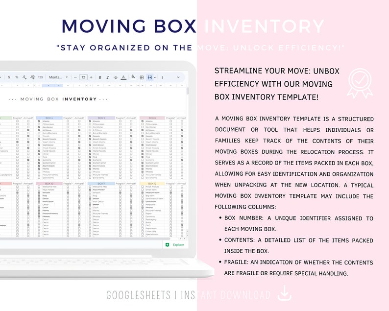 Home Moving Planner, 2023 House Move Tracker Excel and Google Spreadsheets, Moving Checklist Crate Packing List, New Apartment, House Budget image 2