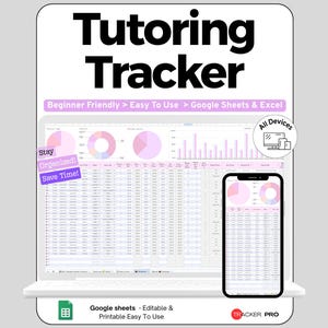 Tutoring Session Tracker Google Sheets, Student Progress Log & Schedule, Lesson Plan Organizer Spreadsheet for Tutors, Template Sheet