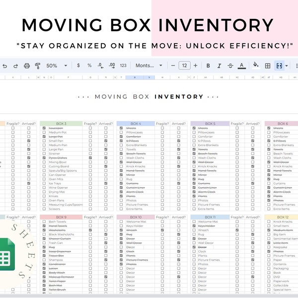 Home Moving Planner, 2023 House Move Tracker Excel and Google Spreadsheets, Moving Checklist Crate Packing List, New Apartment, House Budget