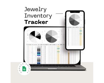 Spårning av smyckeslager | Kalkylblad för smyckesföretag | Checklista för smyckestillbehör | Excel-mall för Google Sheets | Återförsäljarverktyg