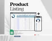 Product Listing Template Bundle, Editable Product Description Spreadsheet Template, Business Planner, Shop Organization, Store Templateslogo