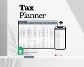 Tax Planner Template Bundle Google Sheets, Tax Planning Spreadsheet Tax Return, Tax Prep Checklist, Preparation Spreadsheet Excel Accounting