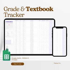 Grade Tracker Spreadsheet | GPA Calculator | College & University Students | Google Sheets Template | Textbooks and Resources Tracker