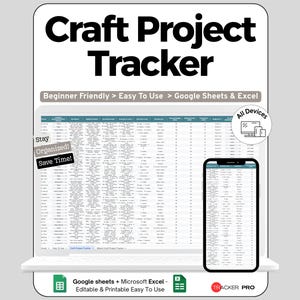 Easter Craft Supplies and Project Excel Google Sheets , Track Crafts, Supplies, Budgets, Projects, Kids Activities, Easter Holiday Planner
