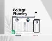 College Planning Checklist Template Google Sheets, College Prep, College Spreadsheet, College Preparation, School Planner, College Organizer