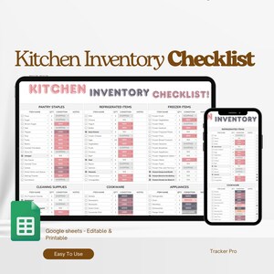 Kitchen Inventory, Food Inventory Tracker, Pantry Inventory, Freezer Inventory, Inventory Management, Food List, Inventory Sheet