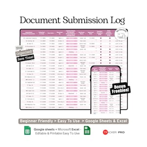 Google Sheets-Vorlage für den Dokumentenübermittlungs-Tracker (Tabellenkalkulation für das Übermittlungsprotokoll von Geschäfts-, Immobilien- und Projektdokumenten)