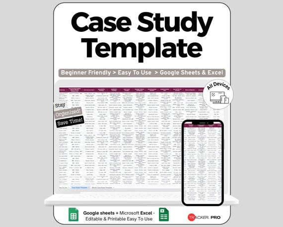 Business Case Study Analysis Template Google Sheets , Track Case Studies, Notes, Research, Assignments, Deadlines, Business Education