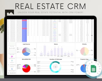 Realtor CRM, Realtor Client Tracker, Realtor Client Sheet, Realtor Client Management Realtor Sales Tracker Realtor Lead Tracker Google Sheet