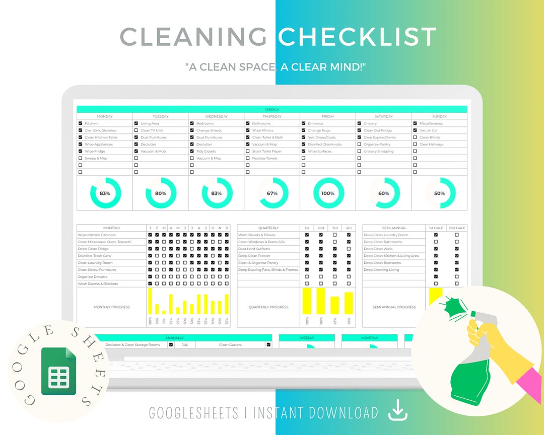 Cleaning List for Short Term Rental Property, Vacation Rental Cleaning Checklist, Printable