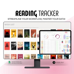 Tracker di libri di lettura, modello di tracker di libri, traccia la tua lettura, registro di lettura, diario del libro, foglio di calcolo Excel di Fogli Google 2024